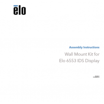 Elo Wall mount voor 65 inch interactive flat panel / touchscreen (low profile), voor de 6553L