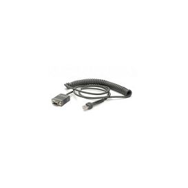 RS-232 kabel, Freezer, 2.7 meter, Gekruld, power on PIN 9, TxD on PIN 2