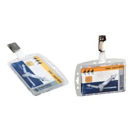 Durable badgehouder horizontaal /veriticaal draagbaar met badgeclip, pak a 25 st