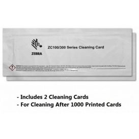 Zebra ZC100/ ZC300 Cleaning Kit, 2 cleaning cards